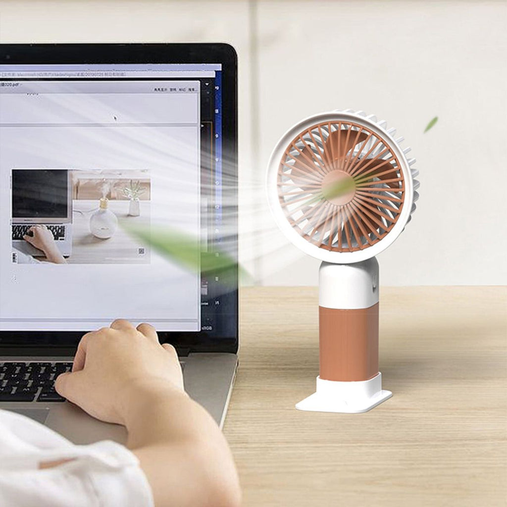 Mini Portable Handeled Fan With Rechargeable Battery