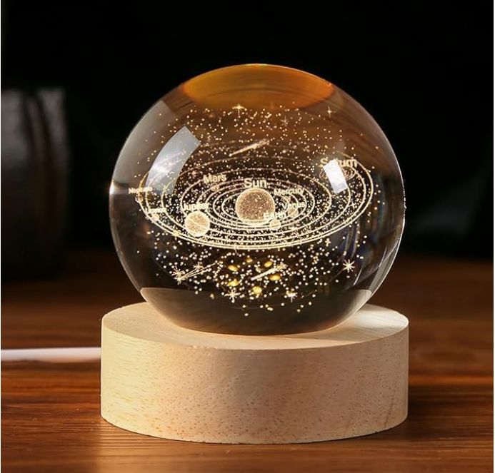3D Crystal Ball Lamp - LED Night Light