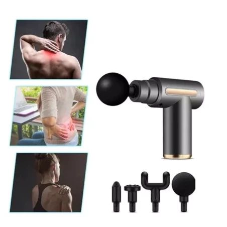 Mini Massage Gun, Percussion Deep Tissues Muscle Massager Gun with 6 Speeds