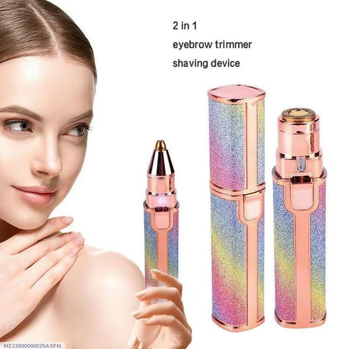 2 IN 1 Rechargeable Electric Eyebrow Trimmer & Hair Remover