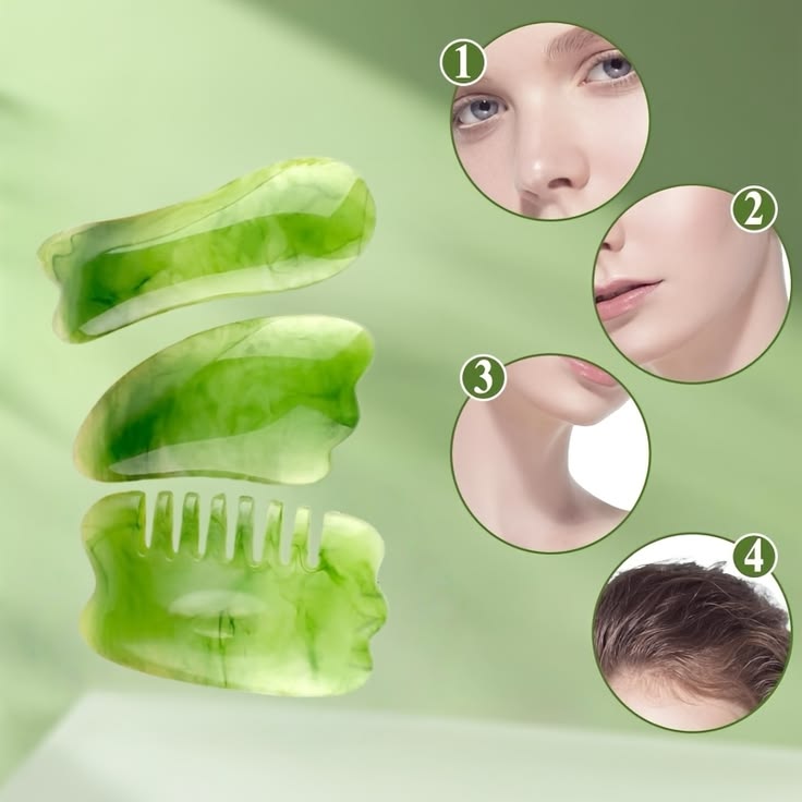 Natural Jade Roller & Gua Sha Set