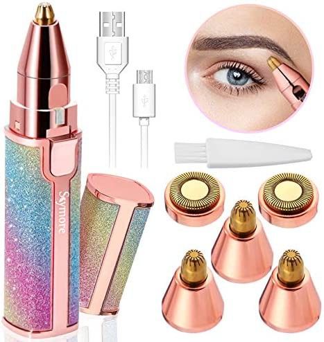 2 IN 1 Rechargeable Electric Eyebrow Trimmer & Hair Remover