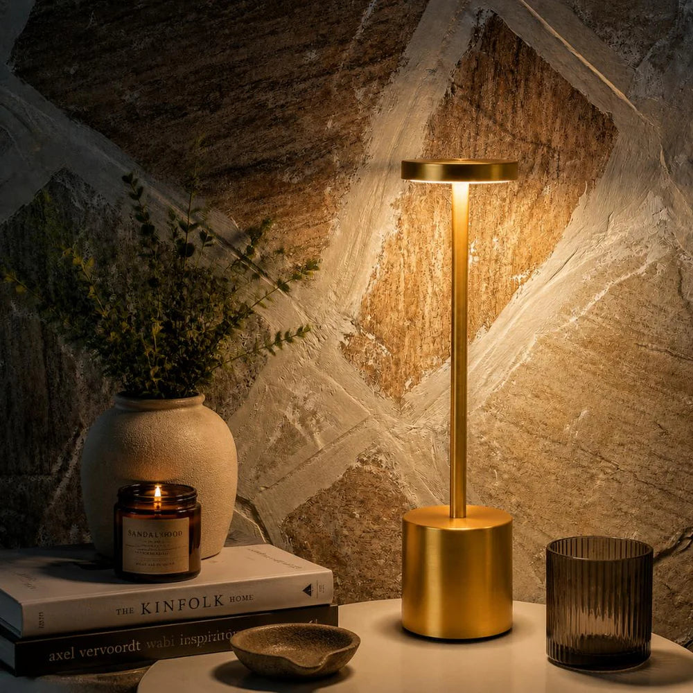 Rechargeable LED Table Lamp 12-hr Battery – Premium Metal Finish