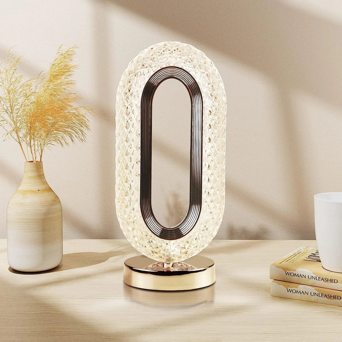 3 Modes Rechargeable USB Operated Luxurious Crystal Elegance Lamp